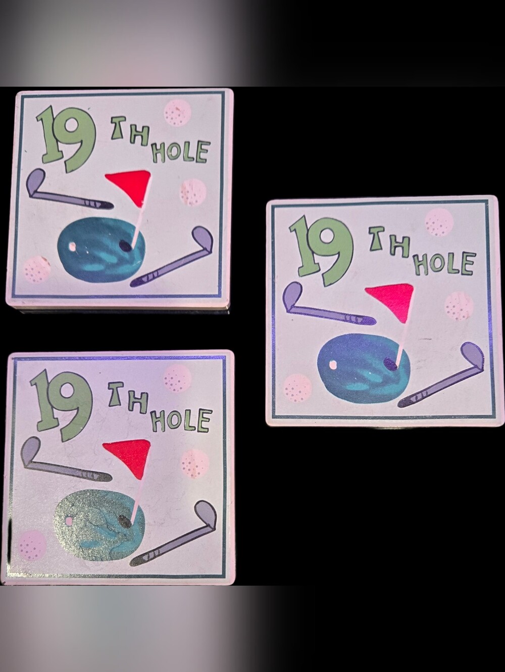 19th Hole Golf Coasters - (3)